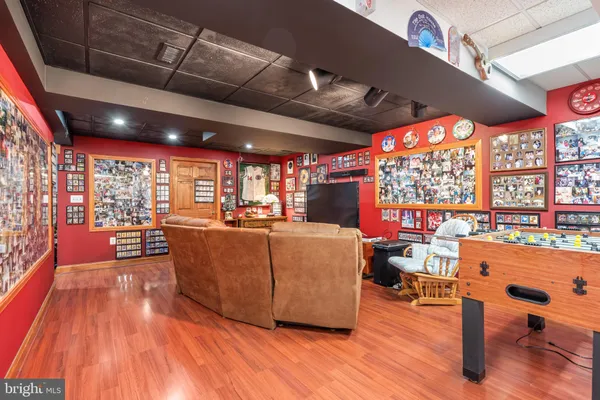 a view of a playground with basketball court