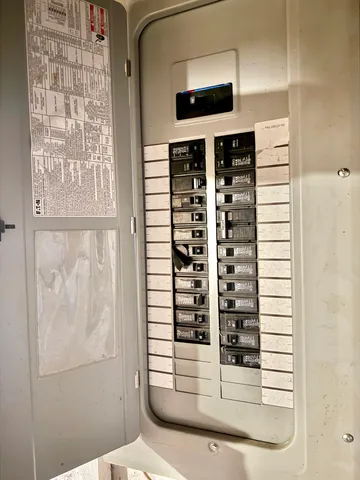 a view of a balcony with wooden floor