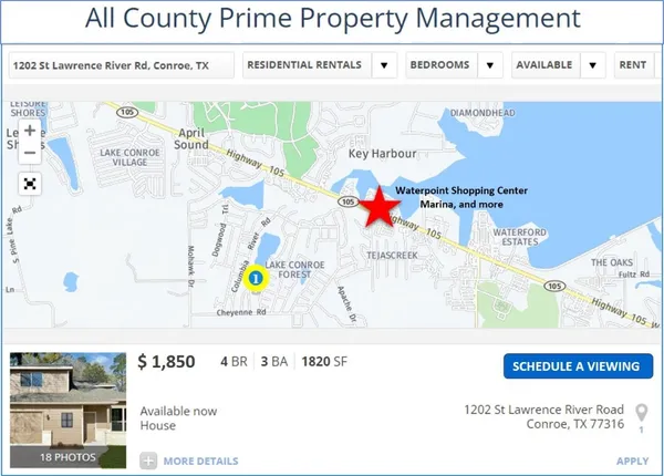$1,900 | 1202 St Lawrence River Road, Montgomery, TX 77316