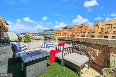 a city view with sitting space