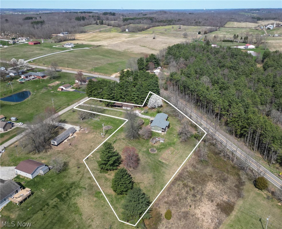 1502 Stone Quarry Road Fleming, OH 45729 - Photo 30 of 31 Drone / aerial view with a rural view