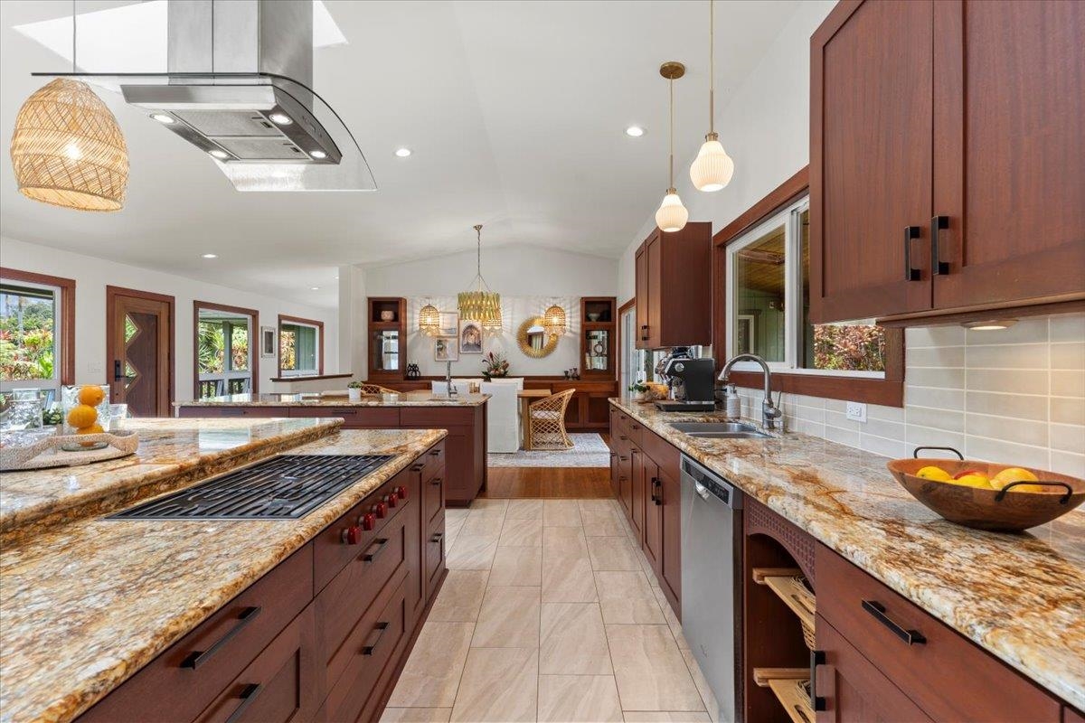 60 Koolau Road Haiku, HI 96708 - Photo 13 of 47 a large kitchen with granite countertop lots of counter top space