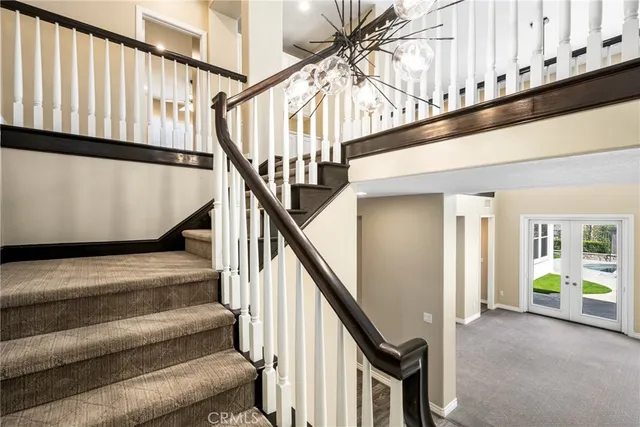 a view of a hallway with window
