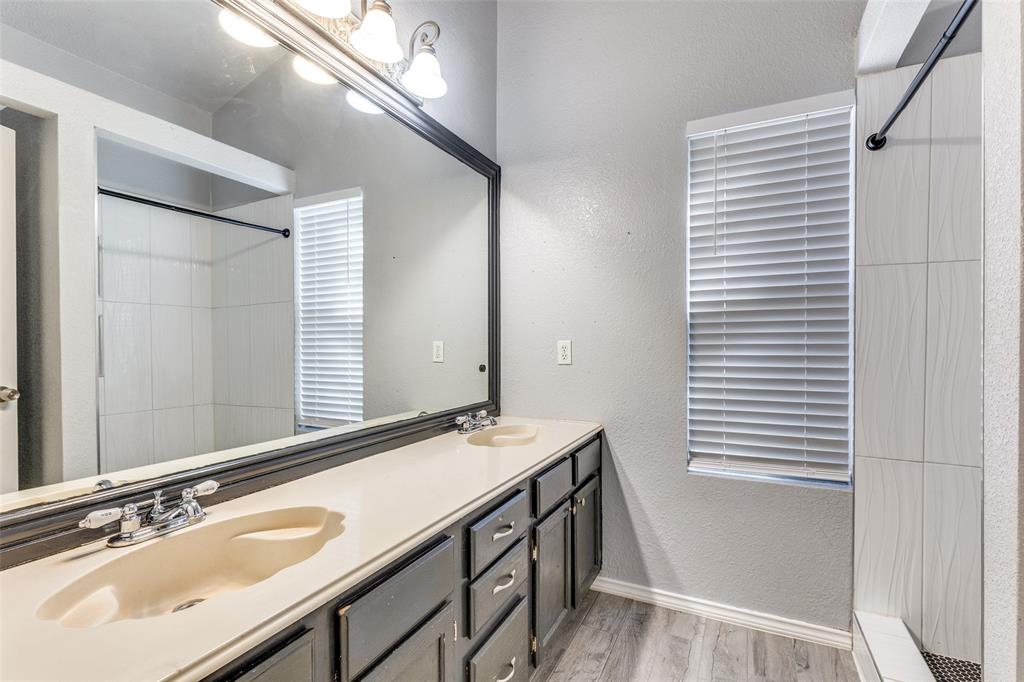 3820 River Birch Road Fort Worth, TX 76137 - Photo 15 of 22 a bathroom with a sink and a mirror