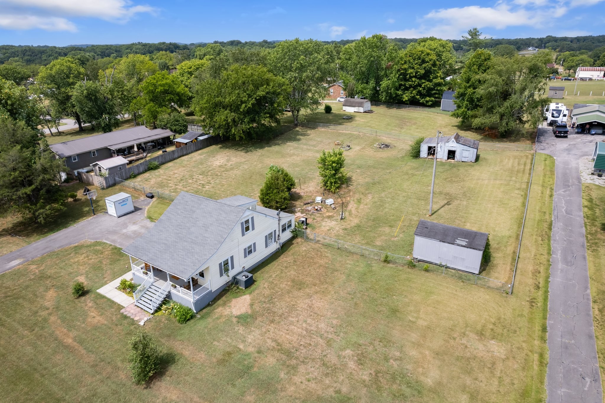 4711 Ollie Chunn Road Spring Hill, TN 37174 - Photo 55 of 64 a aerial view of a house with outdoor space