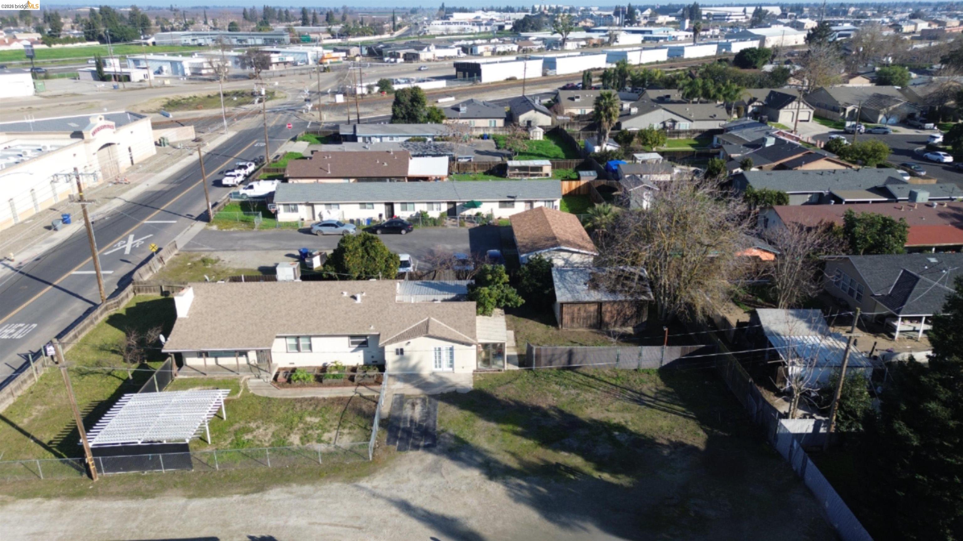 an aerial view of a city