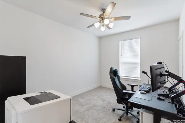 a view of workspace with a window