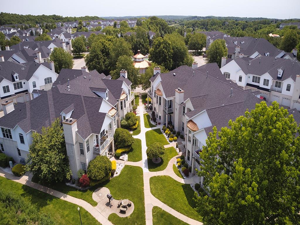 210 Adams Pointe Boulevard, Unit 6 Mars, PA 16046 - Photo 4 of 35 an aerial view of residential houses with outdoor space