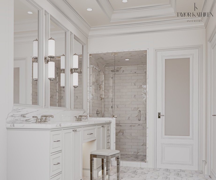 291 Beacon Street, Unit 1A Boston, MA 02116 - Photo 5 of 6 a bathroom with a sink and a mirror