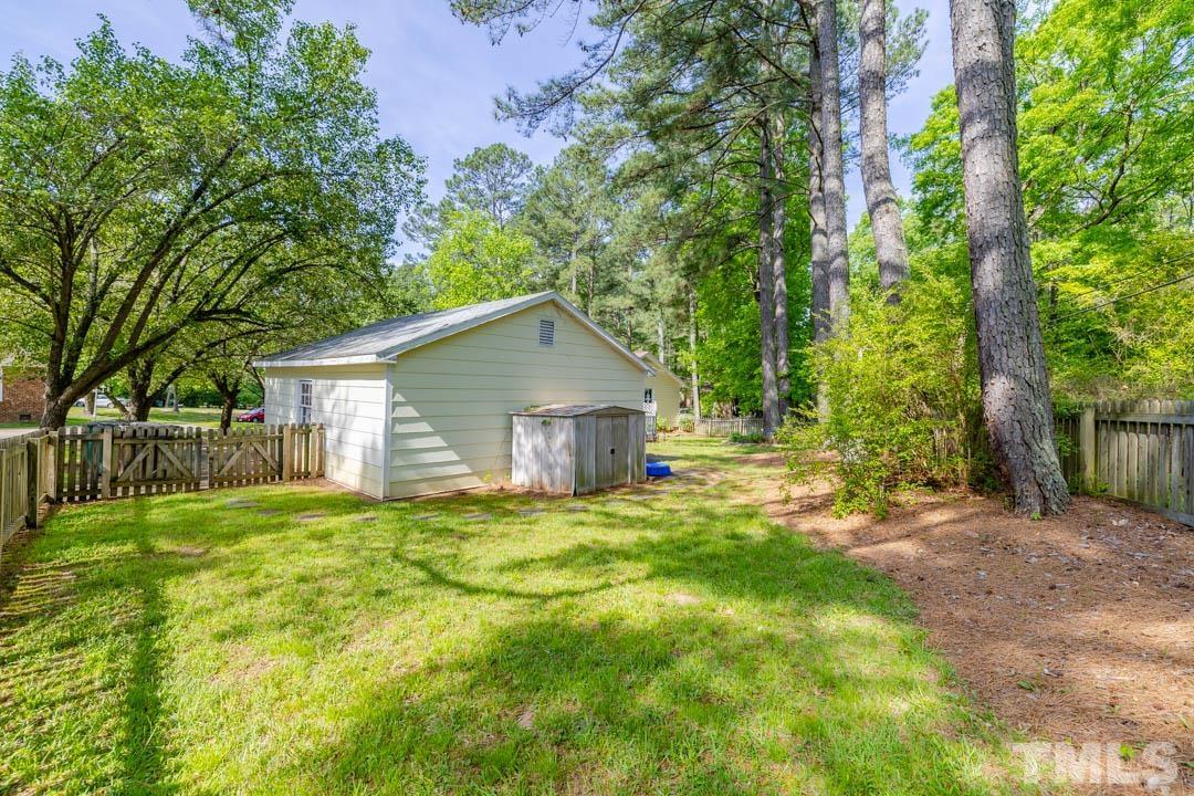 111 Larmack Court Durham, NC 27713 - Photo 22 of 24 a view of backyard of house