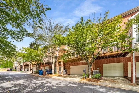 an aerial view of a house with balcony