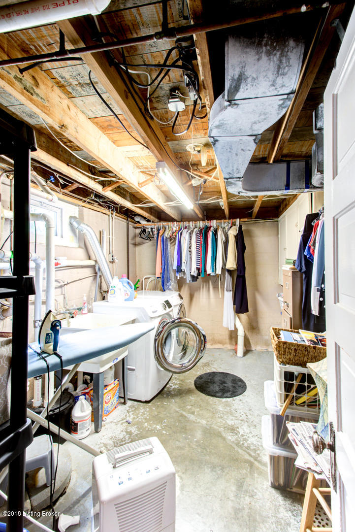 220 Brunswick Road Louisville, KY 40207 - Photo 22 of 28 Laundry Area, One of Two Unfinished Storage Areas