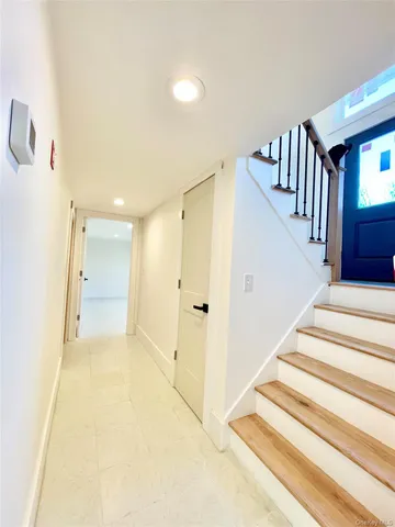 an empty room with a natural light