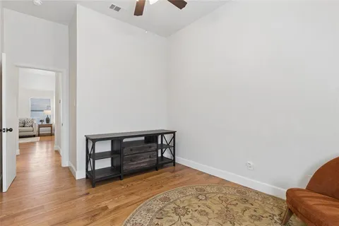 a view of livingroom with furniture and wooden floor
