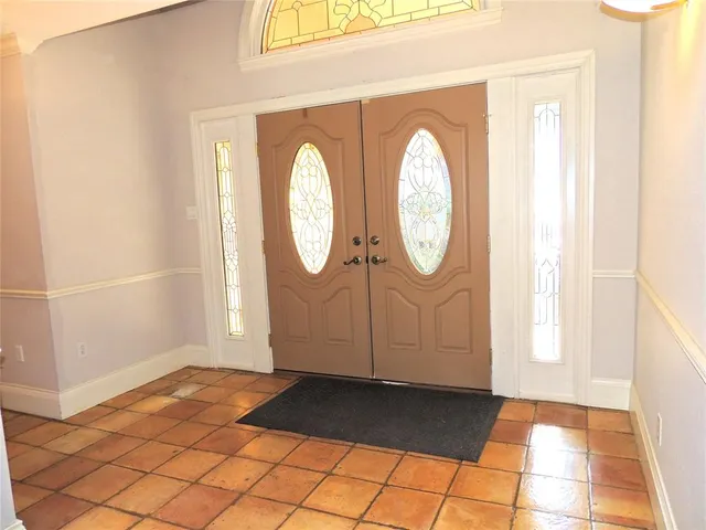 a view of a door of a house