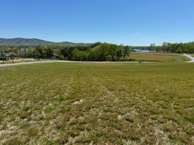 a view of an ocean and a mountain