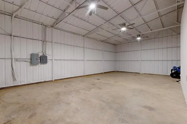 a view of a terrace with sky view