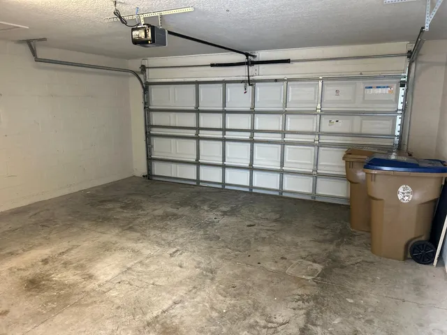 a view of a garage
