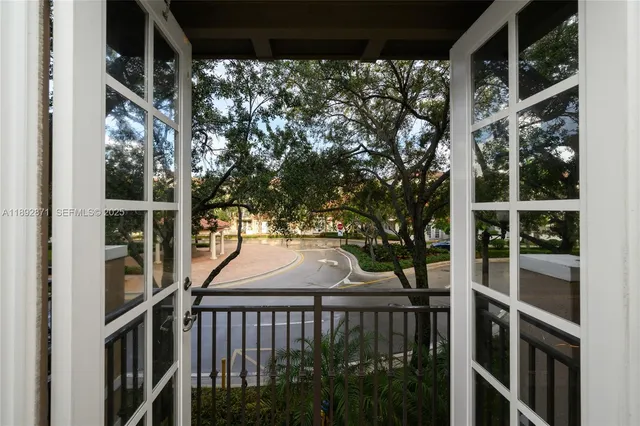 a view of stairs and yard