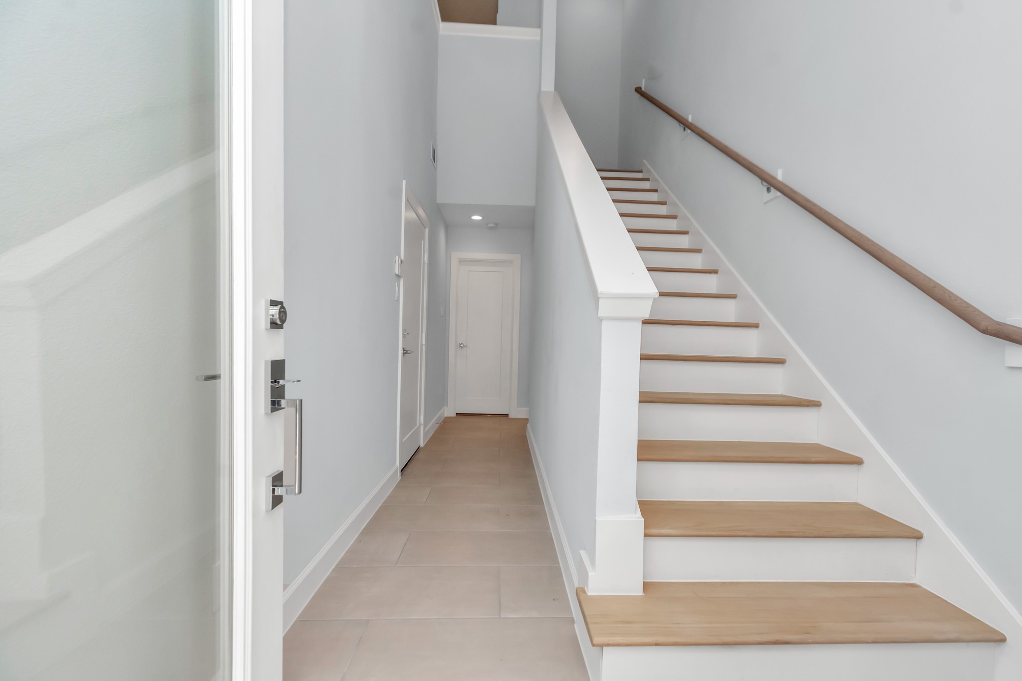 3310 Pease Street, Unit B Houston, TX 77003 - Photo 12 of 50 a view of a hallway with wooden floor and entryway
