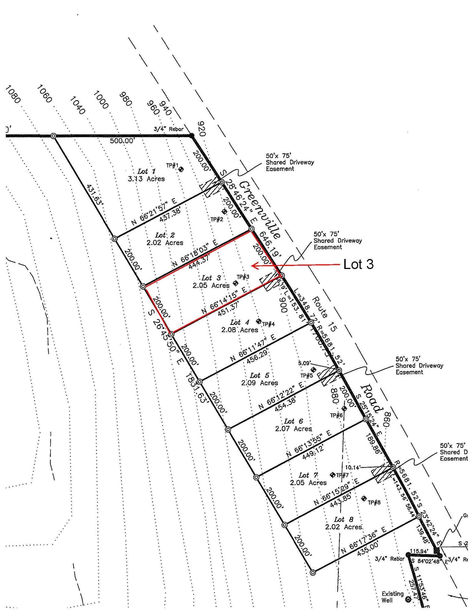 L3 Greenville Road Monson, ME 04464 - Photo 4 of 5 survey showing lot 3