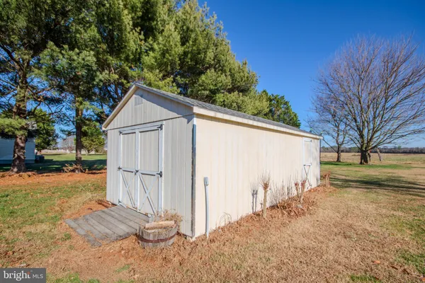a view of backyard of house