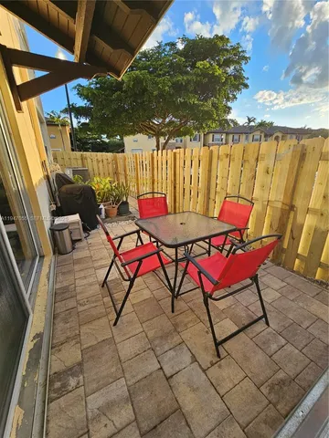 a outdoor space with chairs