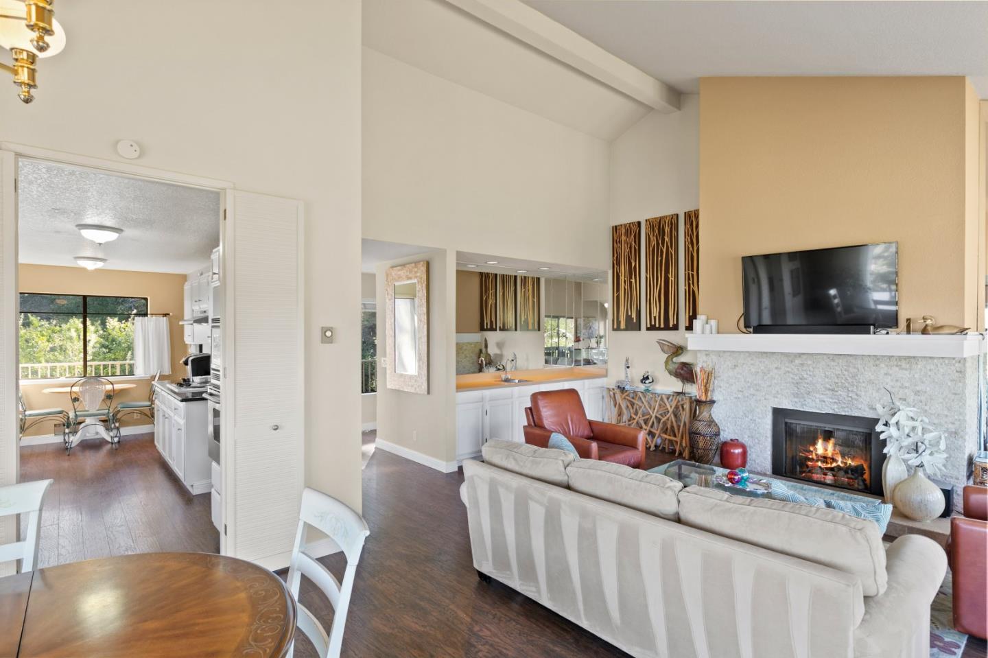 4 Shepherds Knoll Road Monterey, CA 93940 - Photo 9 of 28 a living room with furniture and a fireplace