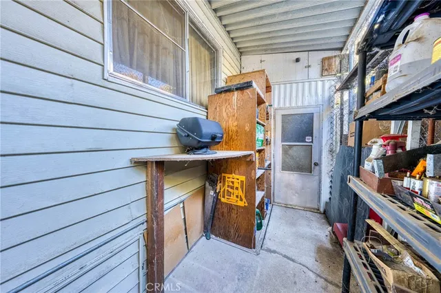 a view of storage and utility room