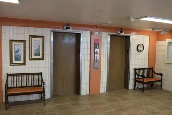 a view of front door with chair