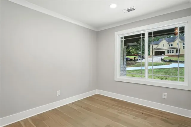 an empty room with a window