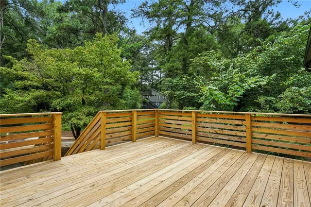 a view of outdoor space and deck