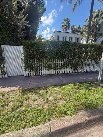 a view of a bench in the garden