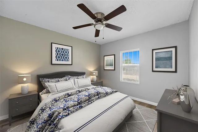 an aerial view of multiple house