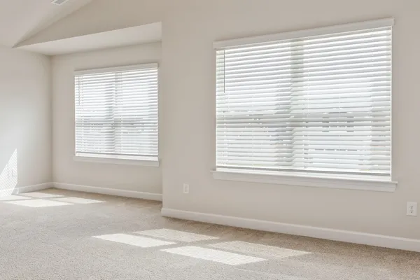 an empty room with a window