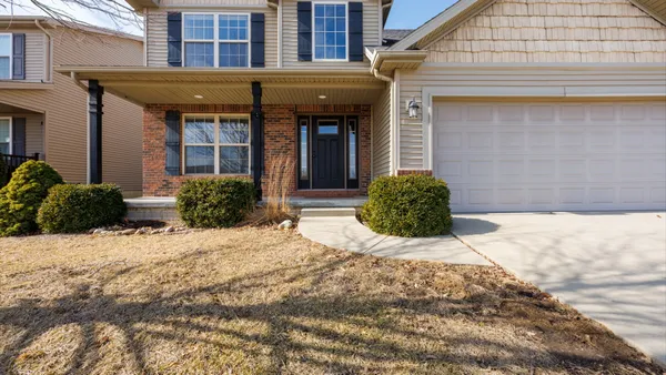a front view of a house