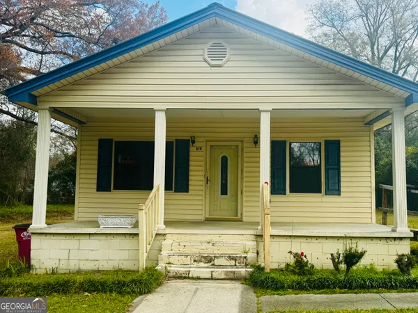 a front view of a house
