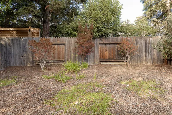 a backyard of a house