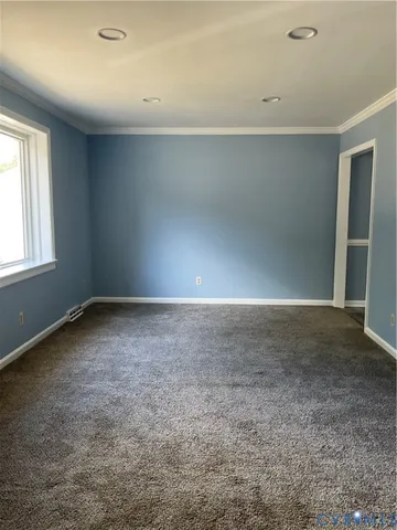 an empty room with a window