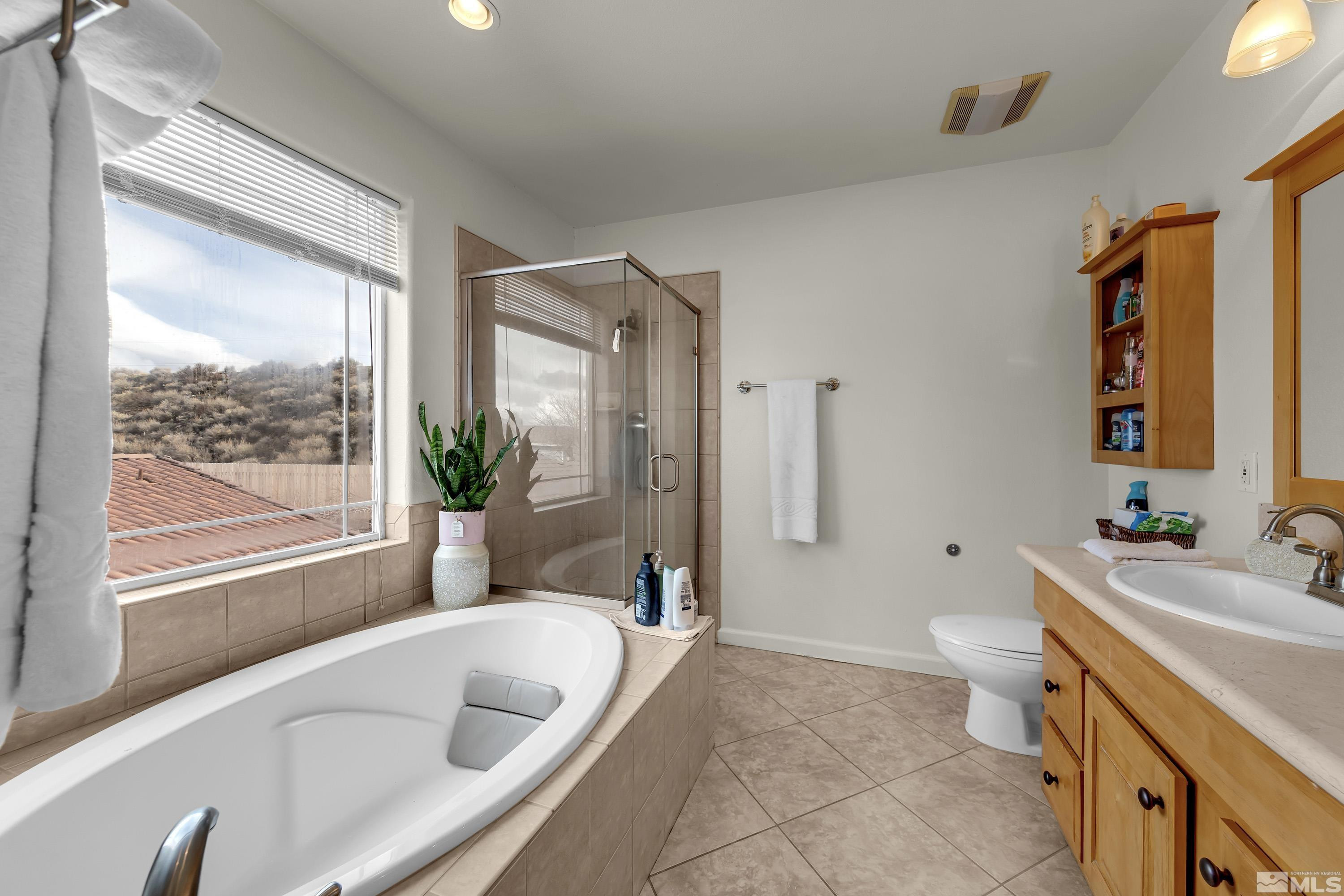 6750 Peppermint Court Reno, NV 89506 - Photo 23 of 33 a bath room with a toilet a bath tub and a sink