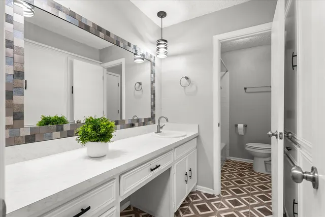 a close view of a bathtub in bathroom