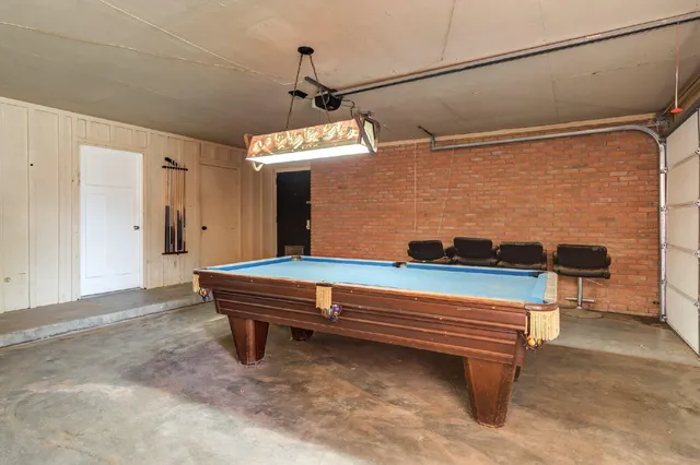 a room with wooden walls