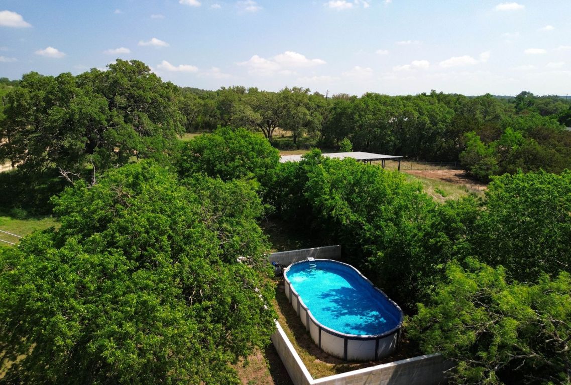 1037 Ranch Road 962 West Round Mountain, TX 78663 - Photo 38 of 40 an aerial view of a backyard and yard