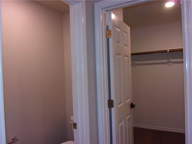 a view of small space with racks on the wall