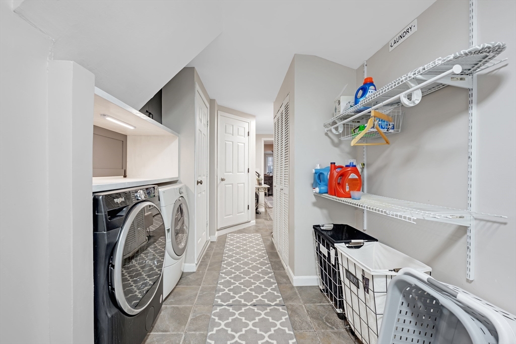 156 Olean Street Worcester, MA 01602 - Photo 22 of 37 a view of storage and utility room with washer and dryer