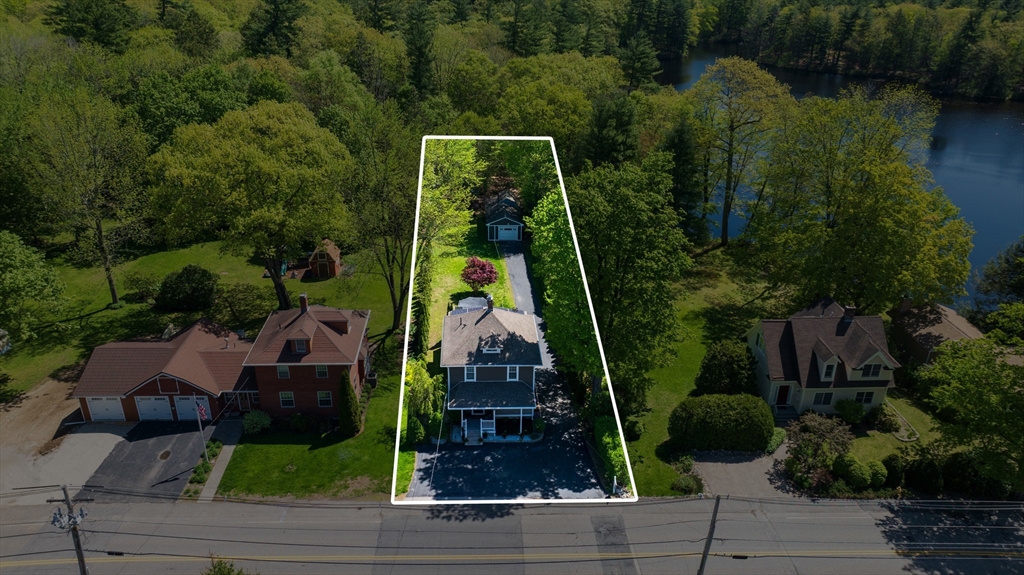 156 Olean Street Worcester, MA 01602 - Photo 32 of 37 an aerial view of house with yard swimming pool and outdoor seating