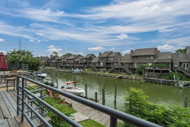 a view of a lake from a balcony