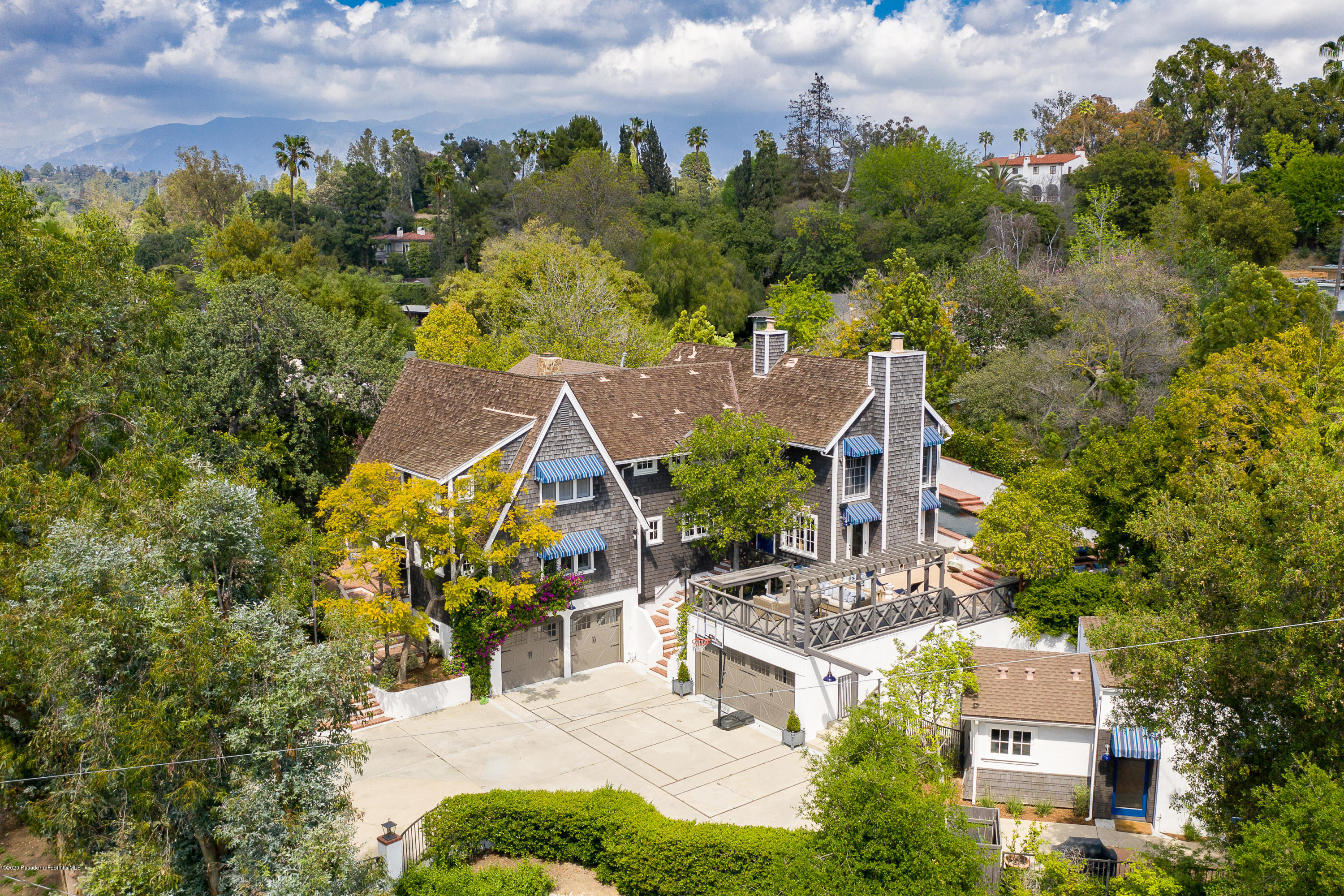 700 Laguna Road Pasadena, CA 91105 - Photo 5 of 31 an aerial view of a house with a yard
