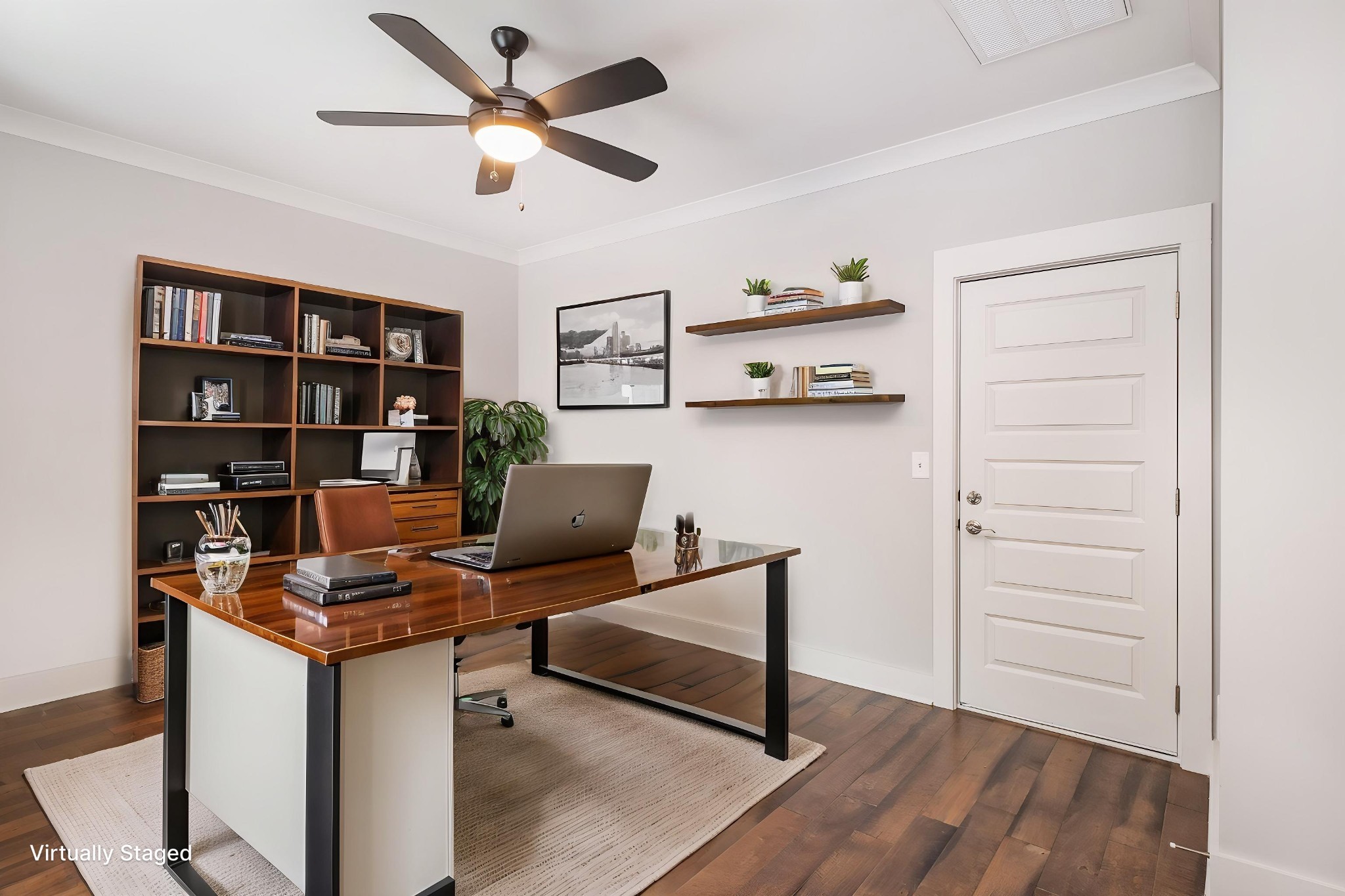 1106 Wade Avenue, Unit 5 Nashville, TN 37203 - Photo 3 of 33 a view of workspace with wooden floor shelves