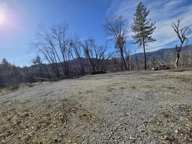 a view of a backyard of the space